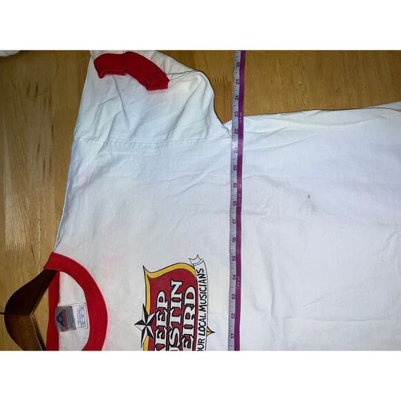 Vintage Austin Texas Shirt Keep Austin Weird Absolutely Austin Ringer Tee XL - Picture 8 of 9